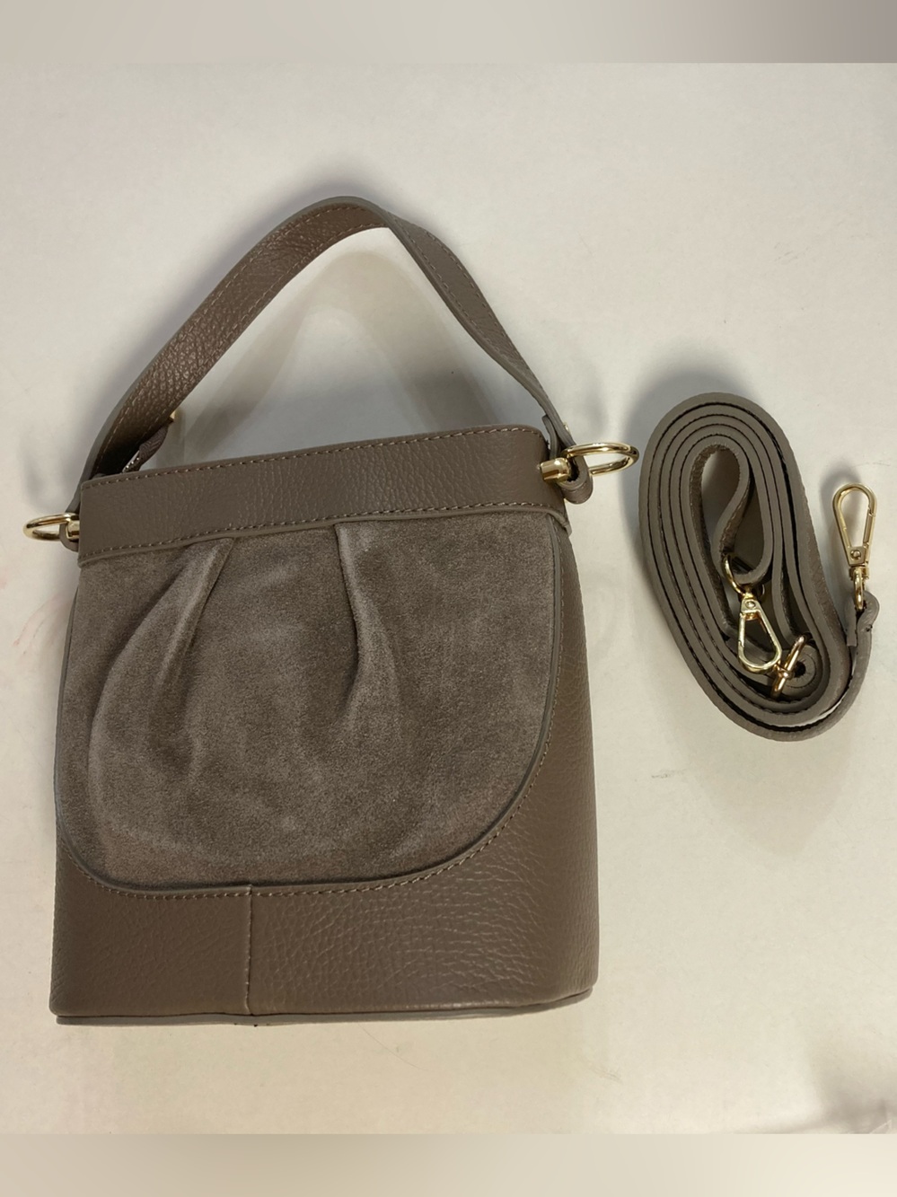 Suede Bucket Bag